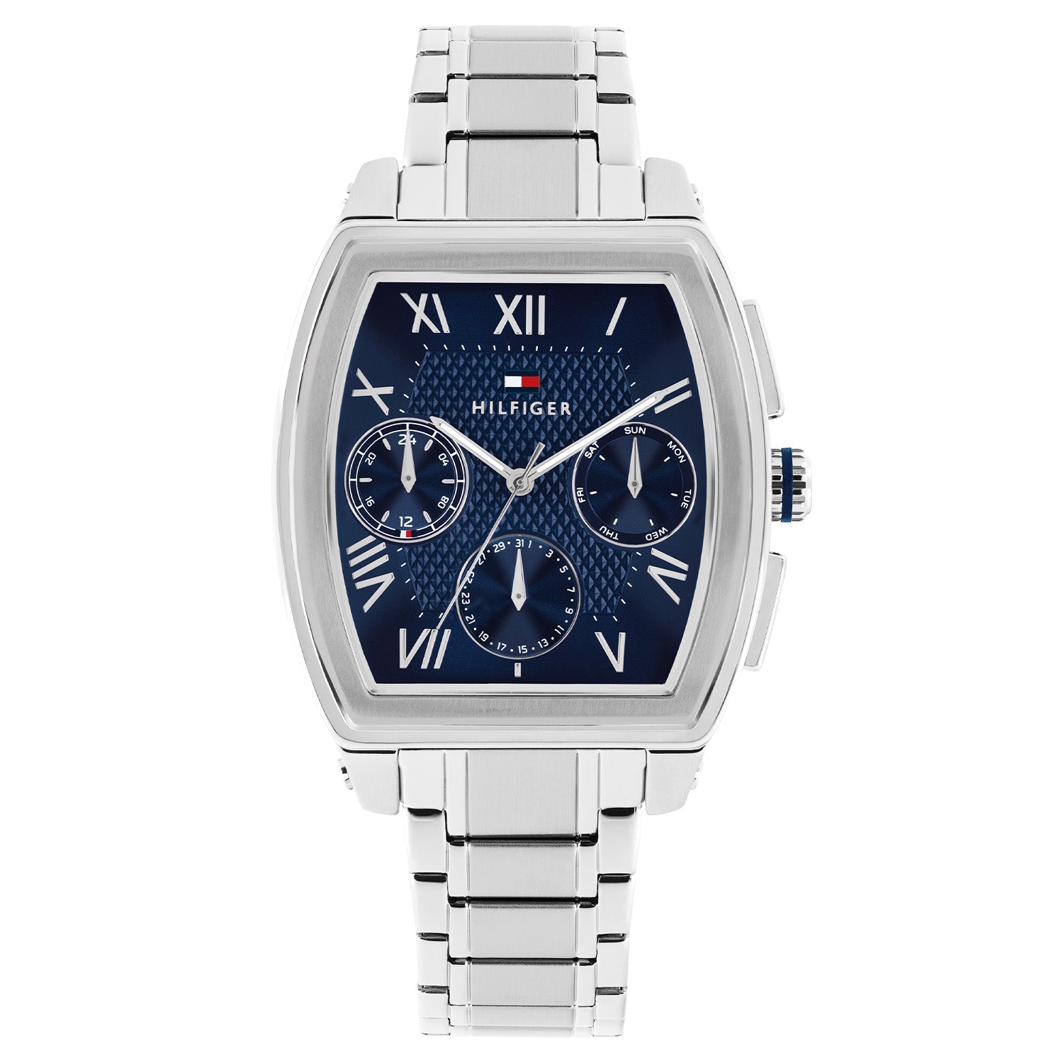 Tommy Hilfiger Zilverkleurig Herenhorloge met Blauwe Wijzerplaat TH1710763 - productfoto