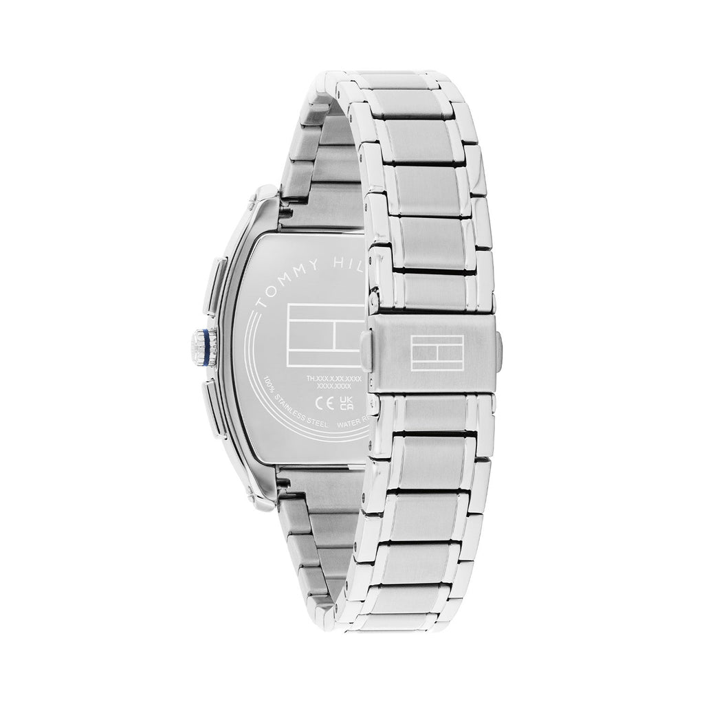 Tommy Hilfiger Zilverkleurig Herenhorloge met Blauwe Wijzerplaat TH1710763 - detailfoto 3