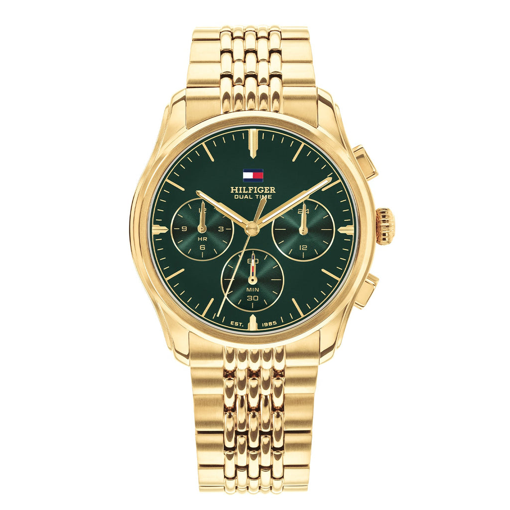 Tommy Hilfiger The Empire Goudkleurig Herenhorloge met Goudkleurige stalen band TH1710814 - productfoto