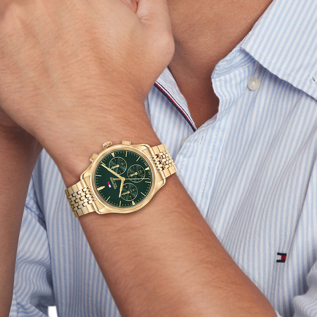 Tommy Hilfiger The Empire Goudkleurig Herenhorloge met Goudkleurige stalen band TH1710814 - detailfoto 2