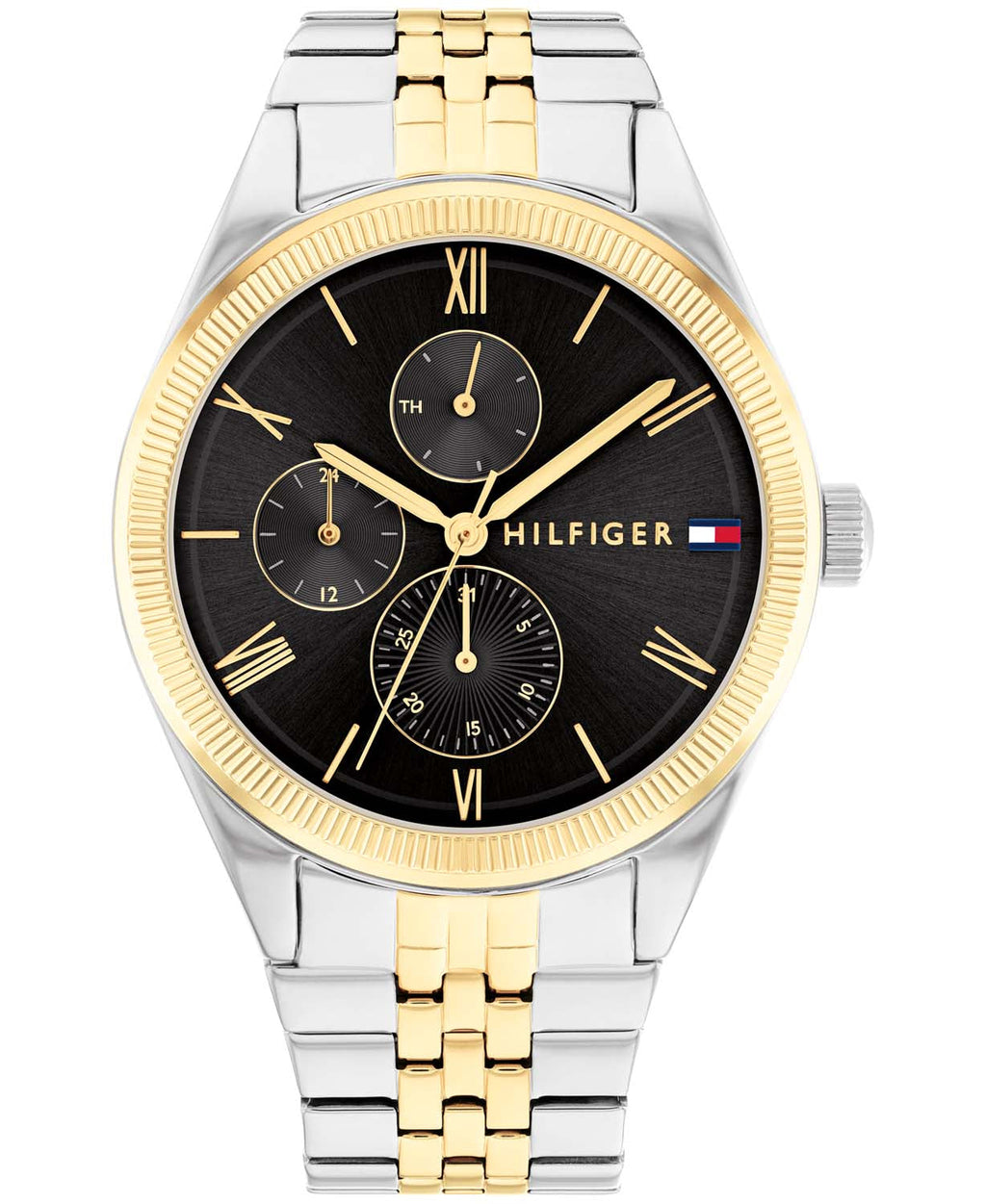 Tommy Hilfiger Monica Goudkleurig Dameshorloge met Zwarte Wijzerplaat TH1782591 - productfoto