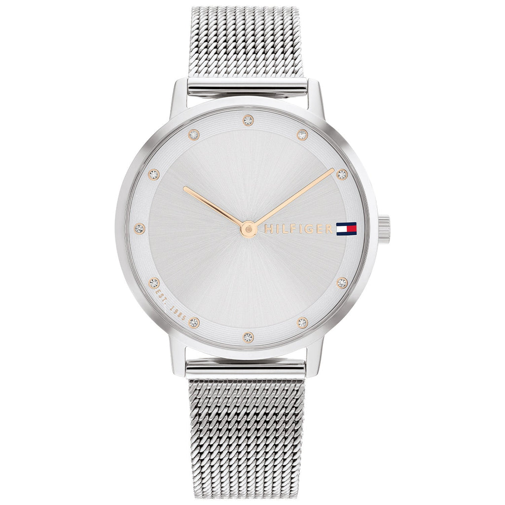 Tommy Hilfiger Pippa Zilverkleurig Dameshorloge met Grijze Wijzerplaat TH1782665 - productfoto