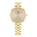 Tommy Hilfiger Ella Goudkleurig Dameshorloge met Grijze Wijzerplaat TH1782685 - productfoto