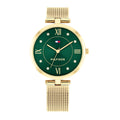 Tommy Hilfiger Goudkleurig Dameshorloge met Groene Wijzerplaat TH1782711 - productfoto