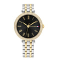 Tommy Hilfiger Goudkleurig Dameshorloge met Zwarte Wijzerplaat TH1782720 - productfoto