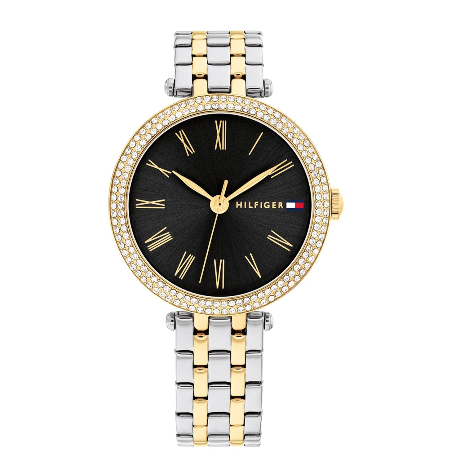 Tommy Hilfiger Goudkleurig Dameshorloge met Zwarte Wijzerplaat TH1782720 - productfoto