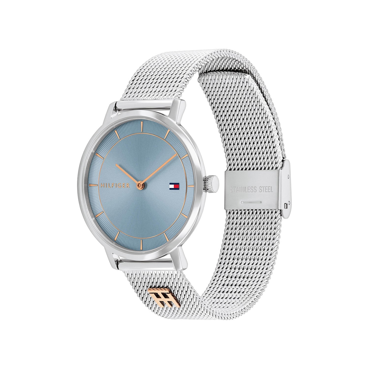 Tommy Hilfiger Zilverkleurig Dameshorloge met Blauwe Wijzerplaat TH1782738 - detailfoto 1