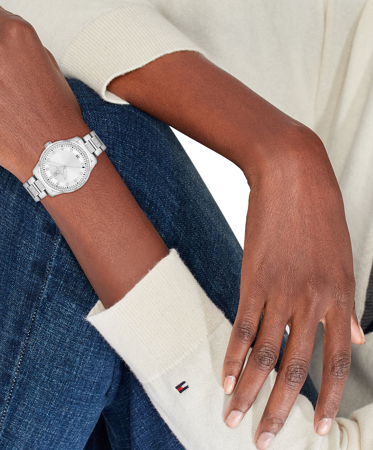 Tommy Hilfiger Zilverkleurig Dameshorloge TH1782757 - detailfoto 2