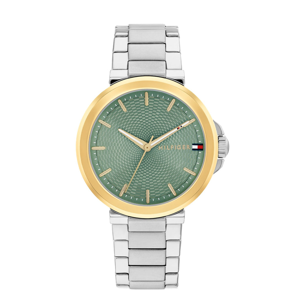 Tommy Hilfiger Zilverkleurig Dameshorloge met Groene Wijzerplaat TH1782778 - productfoto
