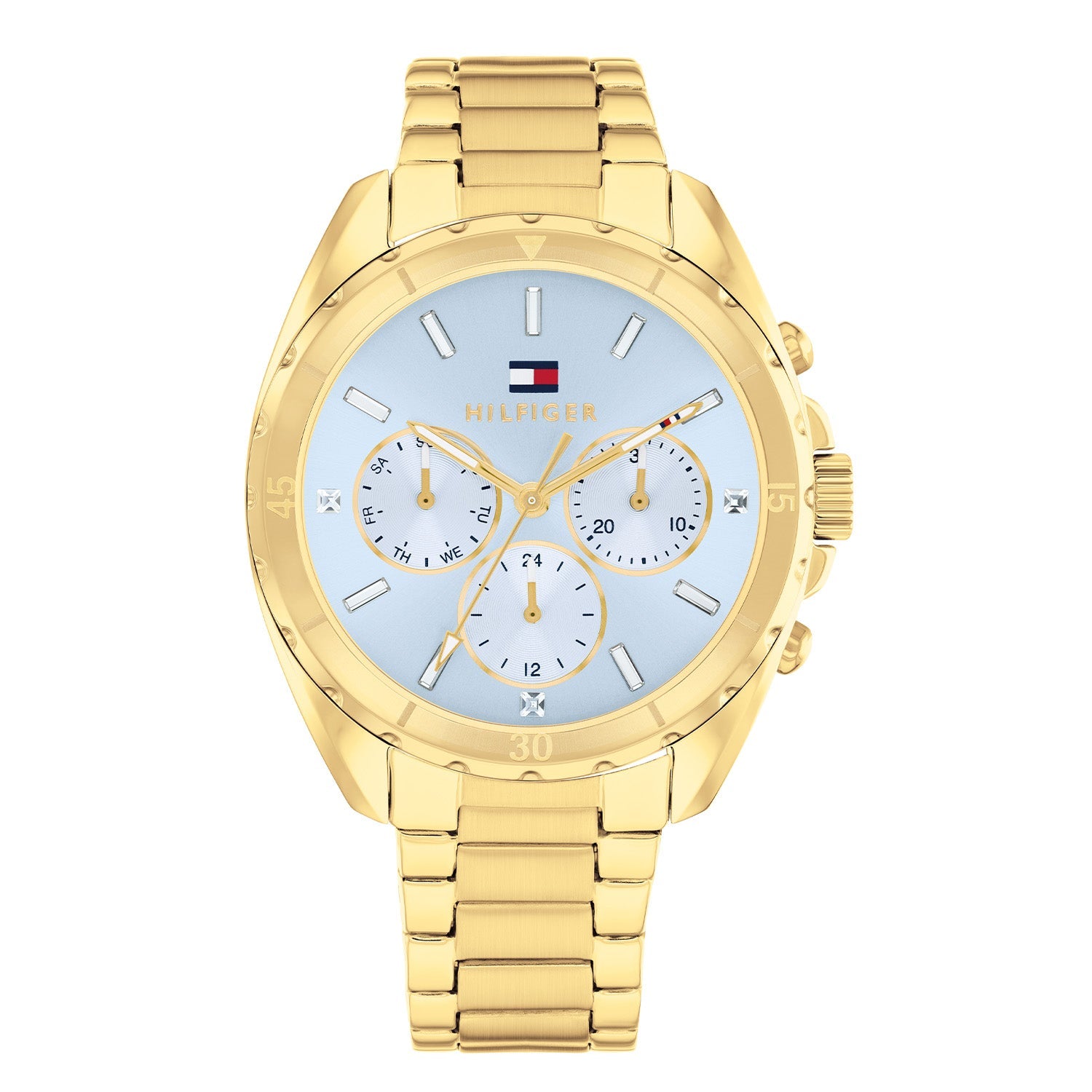 Tommy Hilfiger Goudkleurig Dameshorloge met Blauwe Wijzerplaat TH1782783 - productfoto