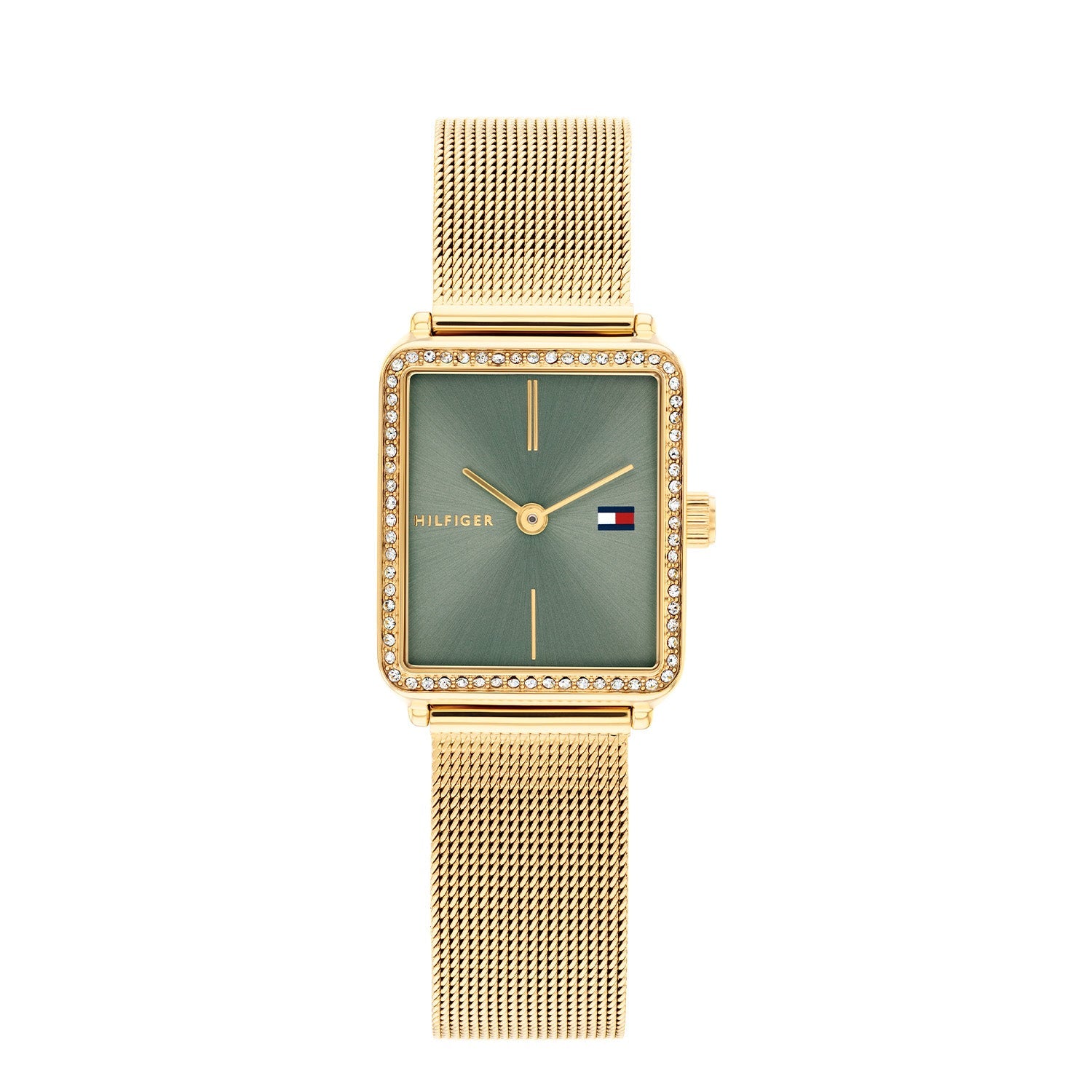 Tommy Hilfiger Goudkleurig Dameshorloge met Groene Wijzerplaat TH1782791 - productfoto