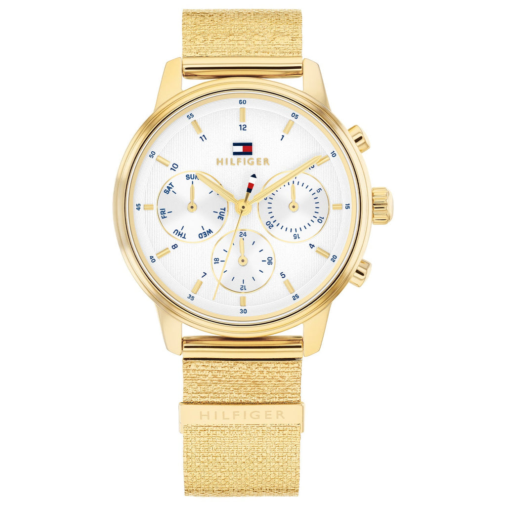 Tommy Hilfiger Goudkleurig Dameshorloge met Zilverkleurige Wijzerplaat TH1782808 - productfoto