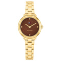 Tommy Hilfiger Goudkleurig Dameshorloge met Bruine Wijzerplaat TH1782815 - productfoto