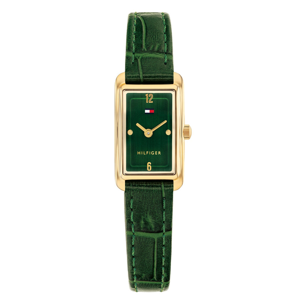 Tommy Hilfiger Goudkleurig Dameshorloge met Groene Wijzerplaat TH1782850 - productfoto