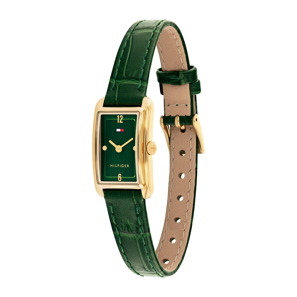 Tommy Hilfiger Goudkleurig Dameshorloge met Groene Wijzerplaat TH1782850 - detailfoto 1
