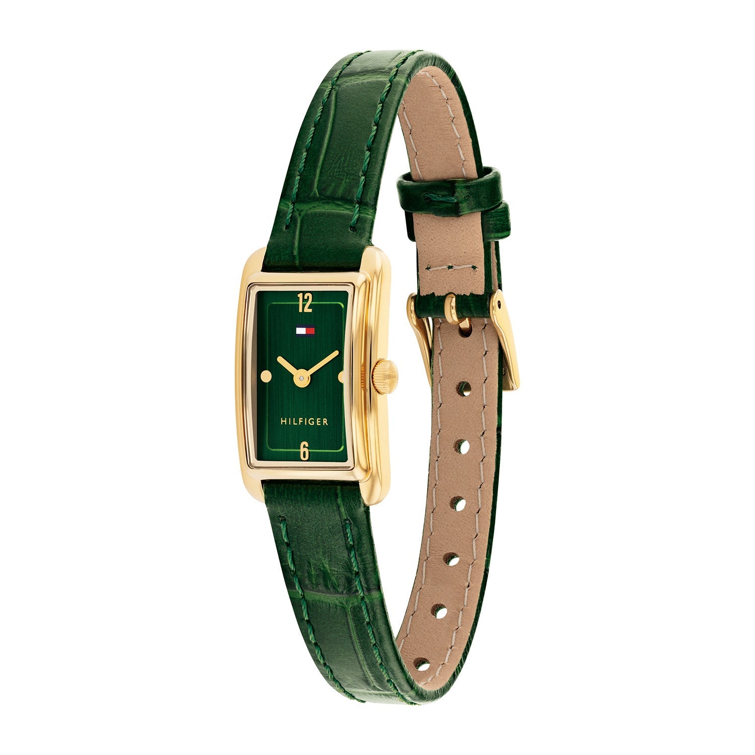 Tommy Hilfiger Goudkleurig Dameshorloge met Groene Wijzerplaat TH1782850 - detailfoto 1