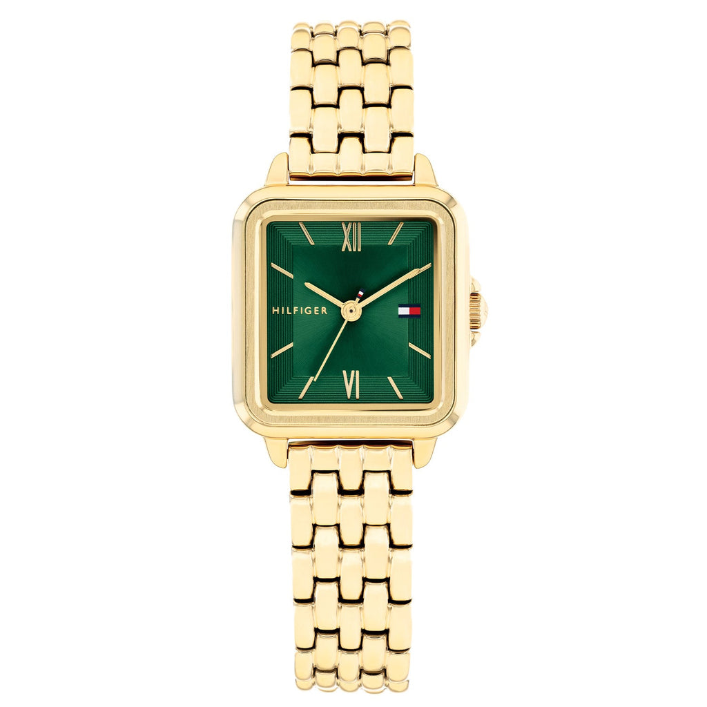 Tommy Hilfiger Goudkleurig Dameshorloge met Groene Wijzerplaat TH1782858 - productfoto