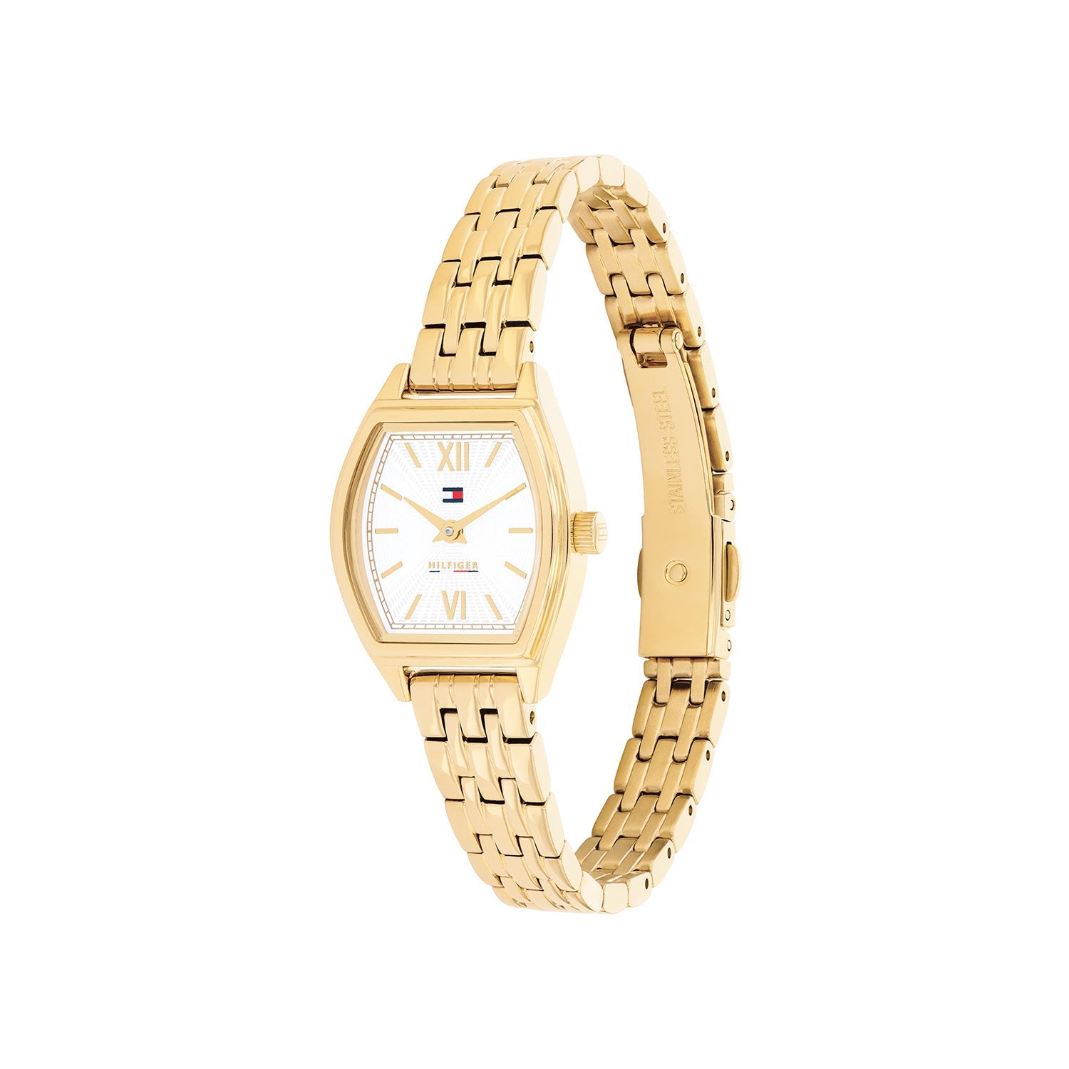 Tommy Hilfiger Goudkleurig Dameshorloge met Witte Wijzerplaat TH1782870 - detailfoto 1