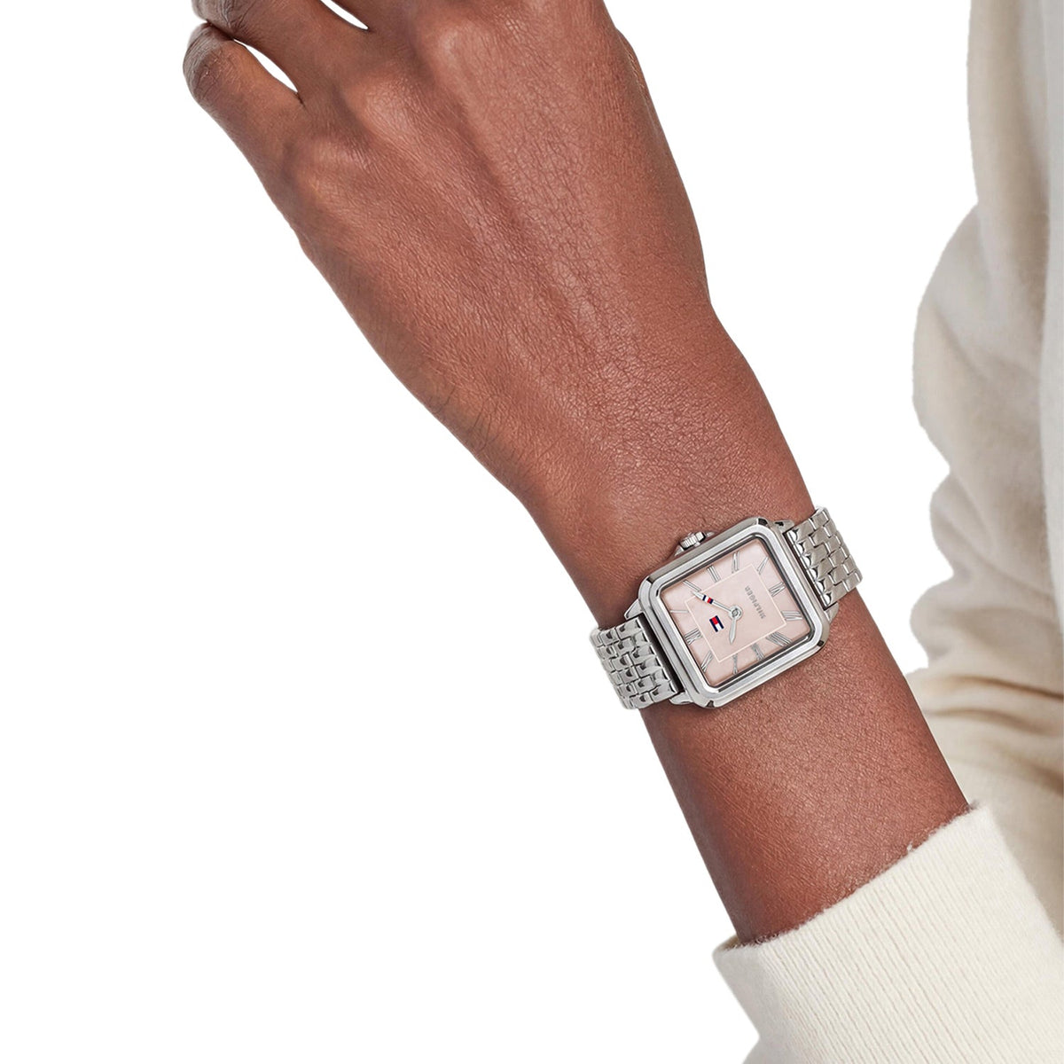 Tommy Hilfiger Mia Zilverkleurig Dameshorloge met Zilverkleurige stalen band TH1782914 - detailfoto 2