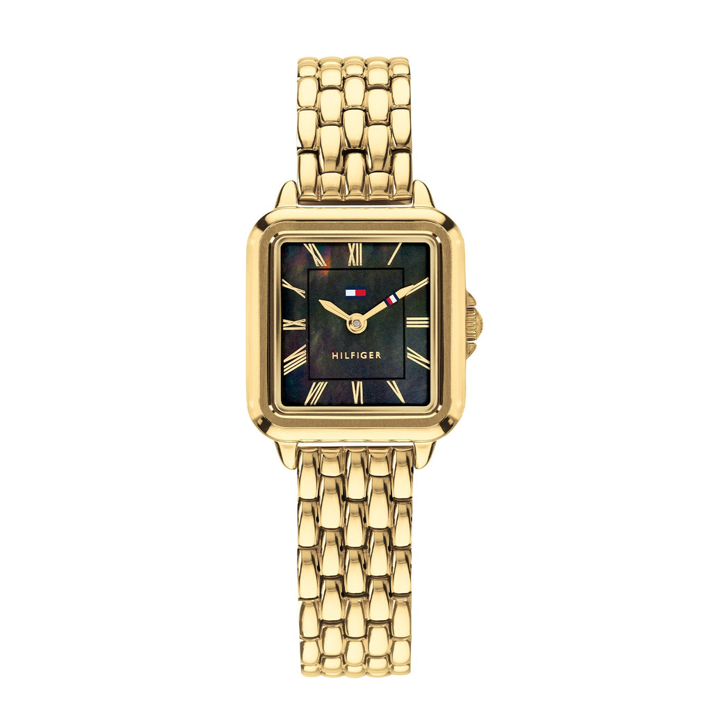Tommy Hilfiger Mia Goudkleurig Dameshorloge met Goudkleurige stalen band TH1782916 - productfoto