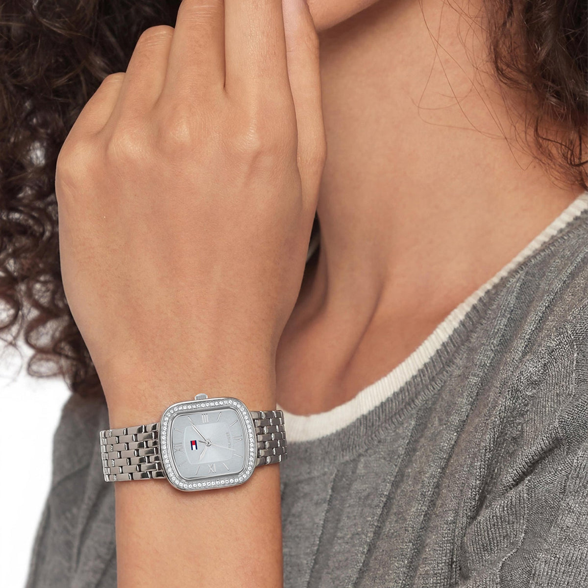 Tommy Hilfiger Abby Zilverkleurig Dameshorloge met Zilverkleurige stalen band TH1782921 - detailfoto 2