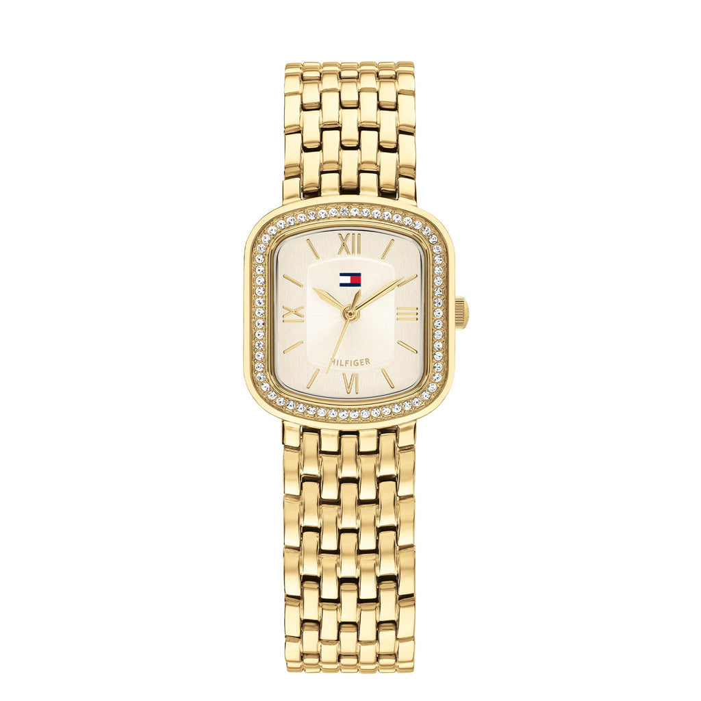 Tommy Hilfiger Abby Goudkleurig Dameshorloge met Goudkleurige stalen band TH1782923 - productfoto