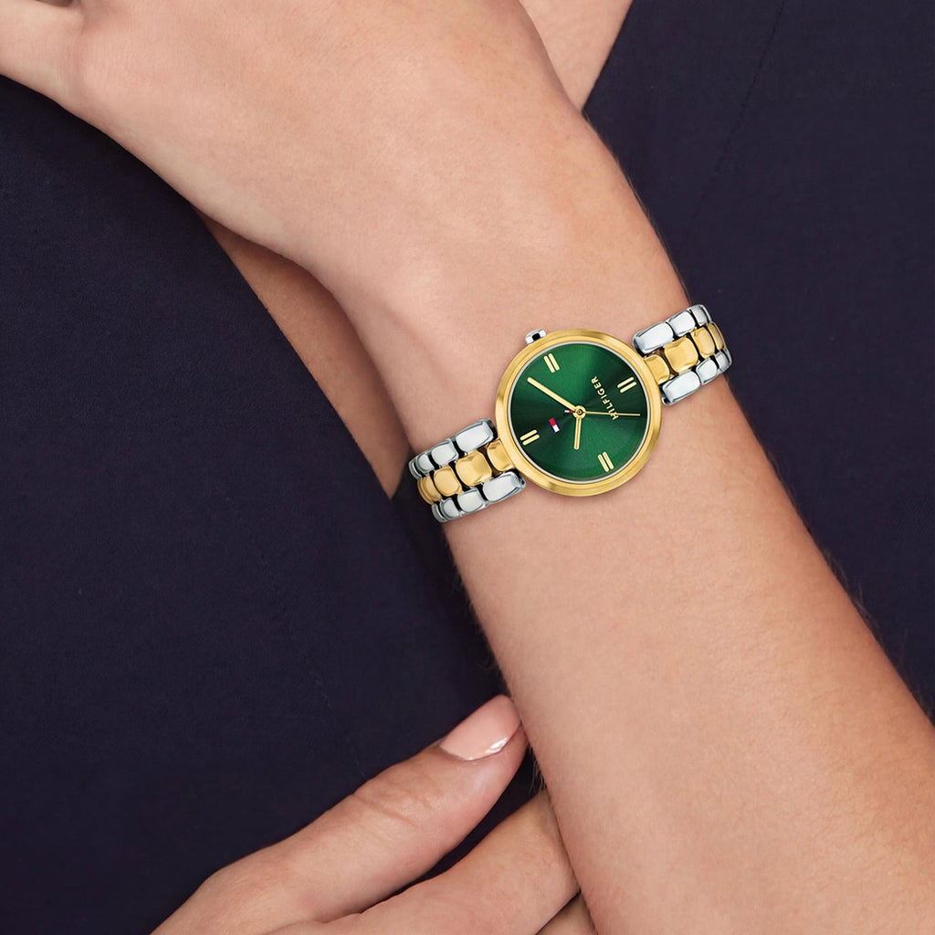 Tommy Hilfiger Annie Bicolor Dameshorloge met Bicolor stalen band TH1782927 - detailfoto 2