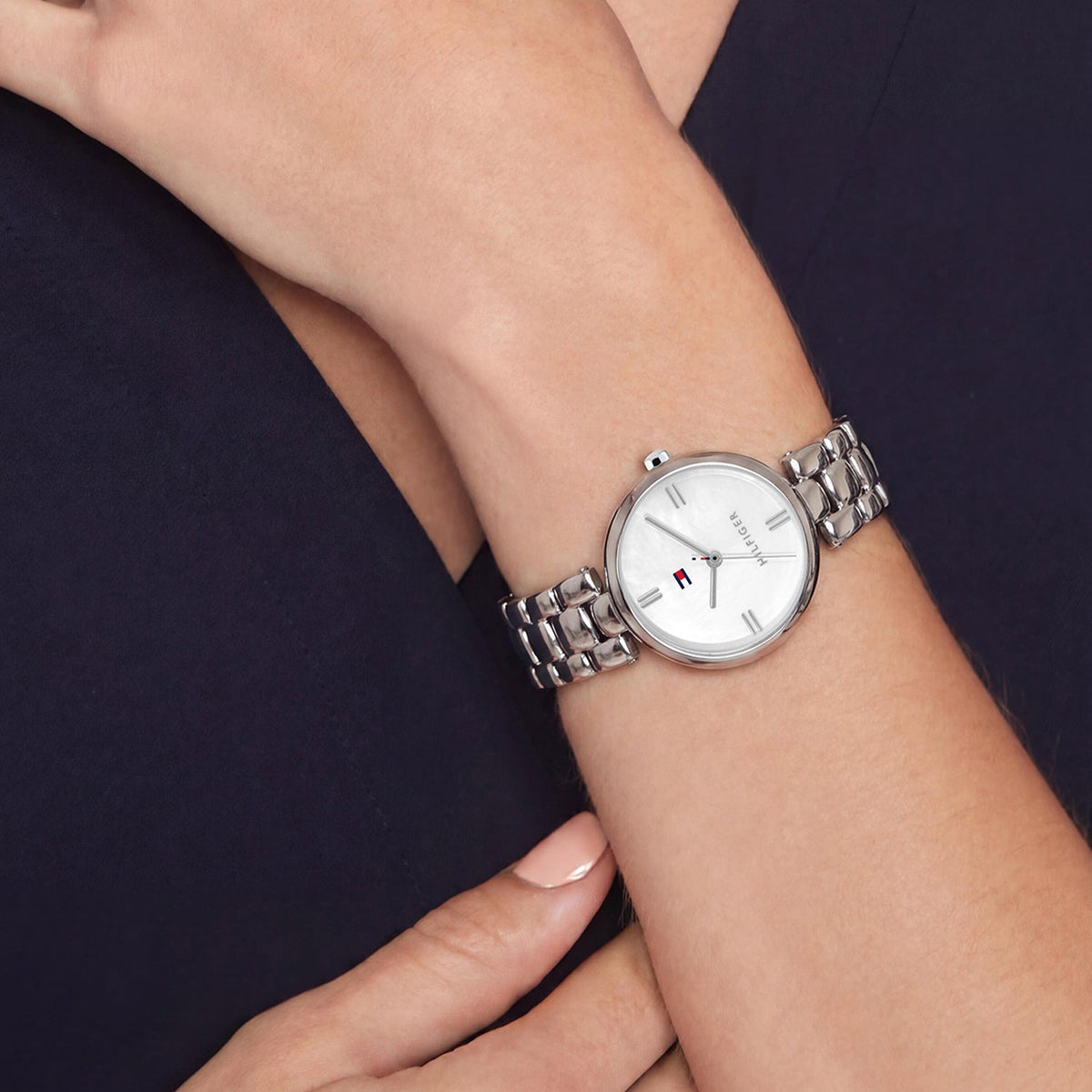 Tommy Hilfiger Annie Zilverkleurig Dameshorloge met Zilverkleurige stalen band TH1782929 - detailfoto 2
