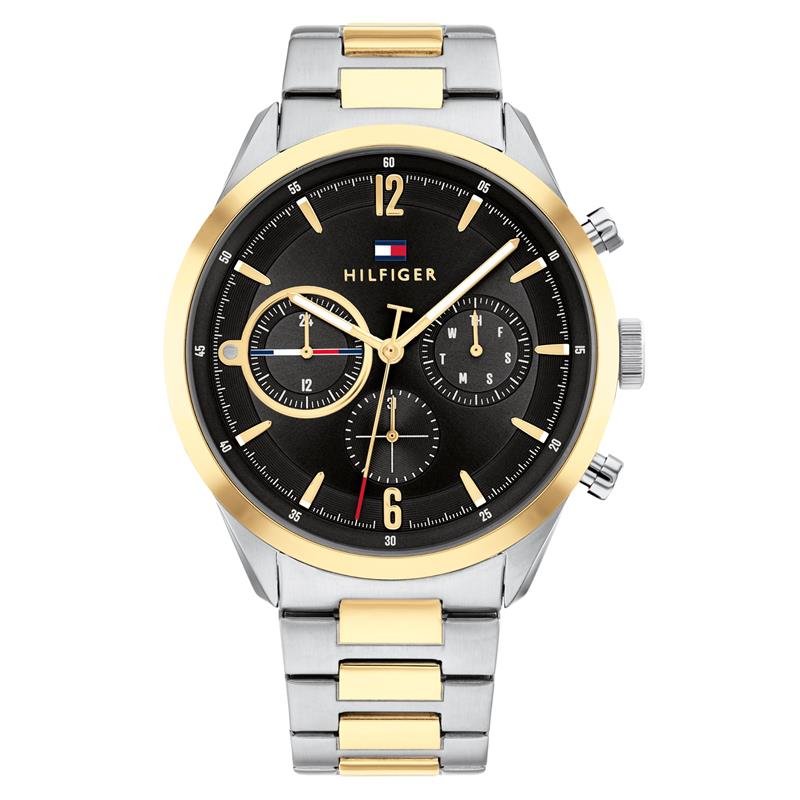 Tommy Hilfiger Matthew Zilverkleurig Herenhorloge met Zwarte Wijzerplaat TH1791944 - productfoto