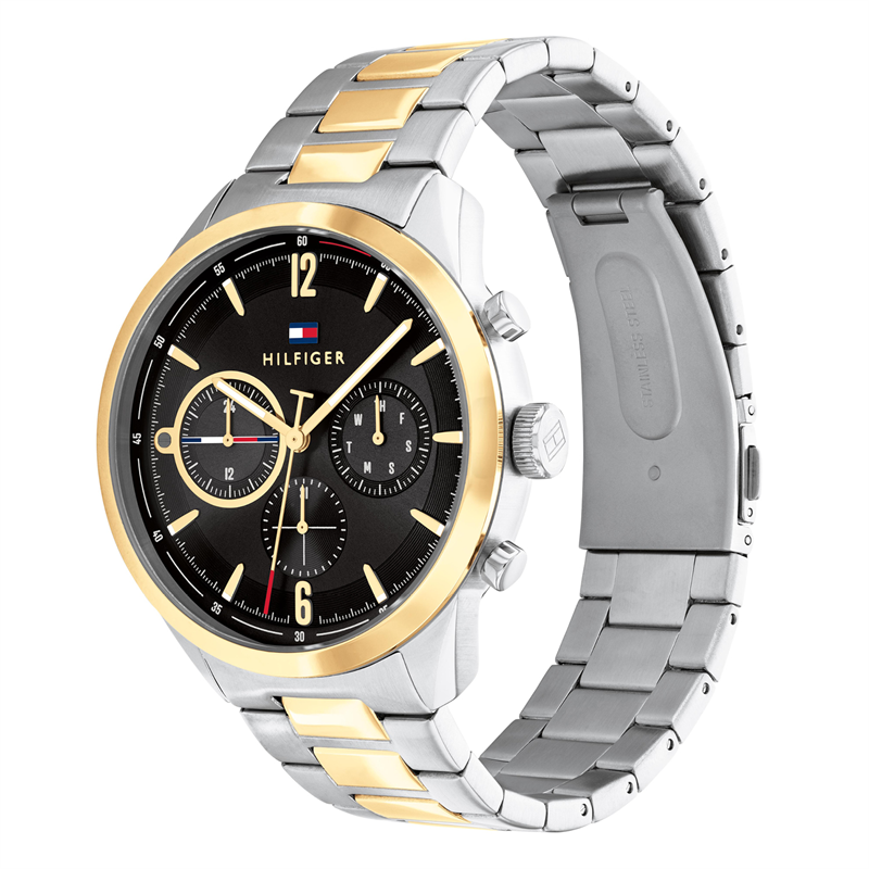 Tommy Hilfiger Matthew Zilverkleurig Herenhorloge met Zwarte Wijzerplaat TH1791944 - detailfoto 1