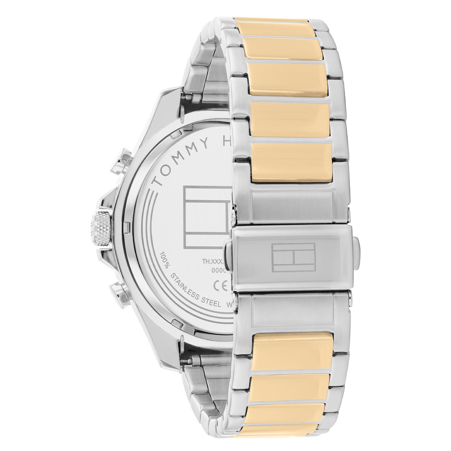 Tommy Hilfiger Clark Zilverkleurig Herenhorloge met Groene Wijzerplaat TH1792079 - detailfoto 2