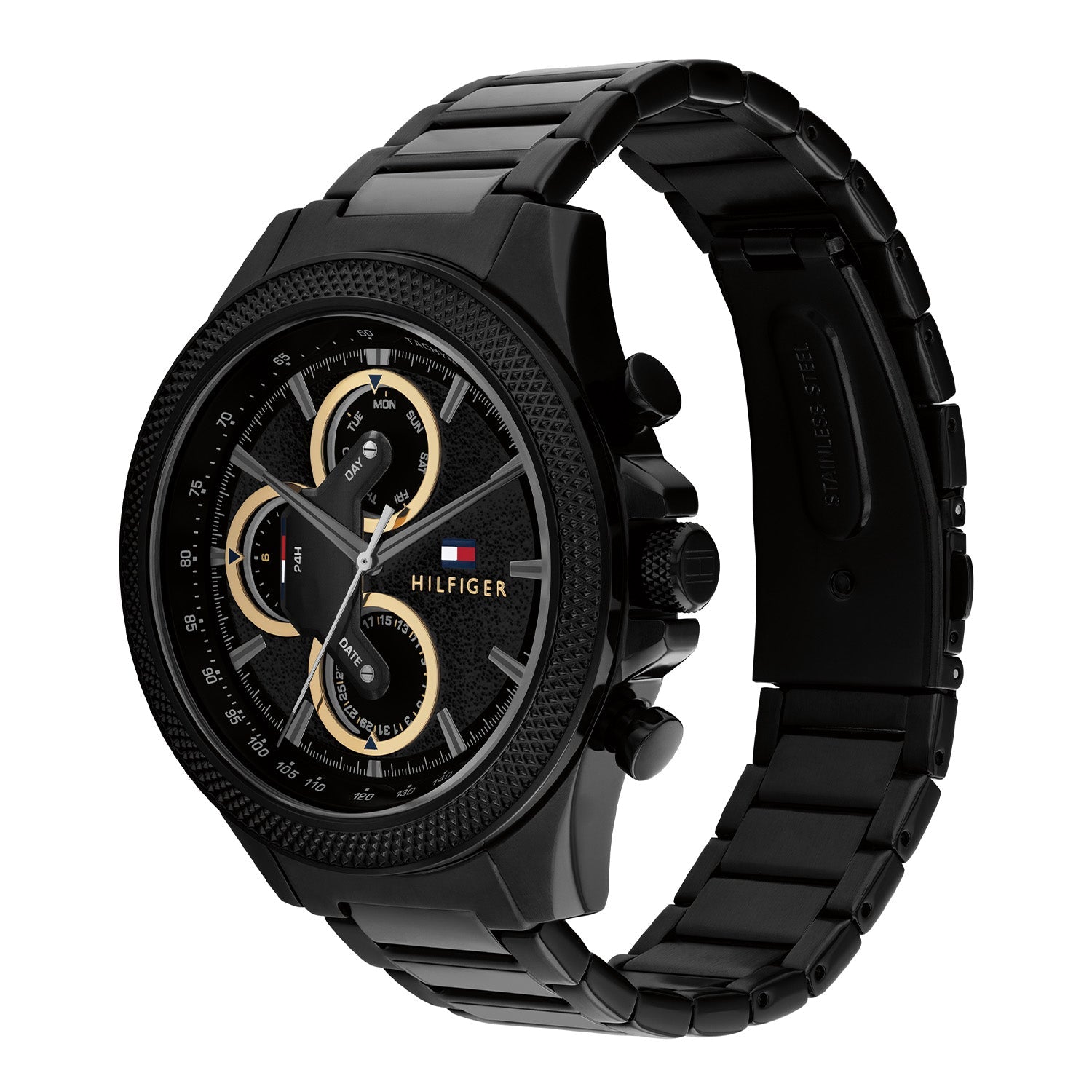 Tommy Hilfiger Clark Zwart Herenhorloge TH1792081 - detailfoto 1