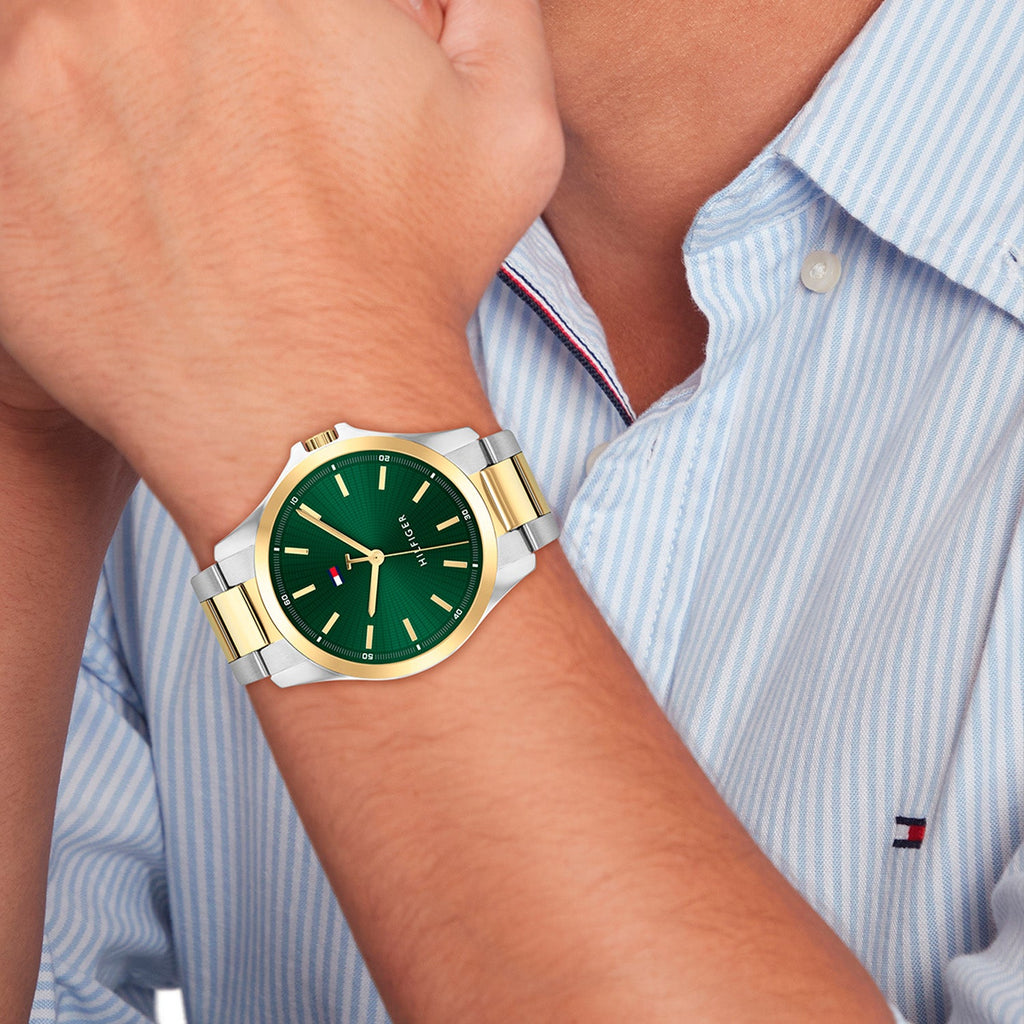 Tommy Hilfiger Zilverkleurig Herenhorloge met Blauwe Wijzerplaat TH1792192 - detailfoto 2