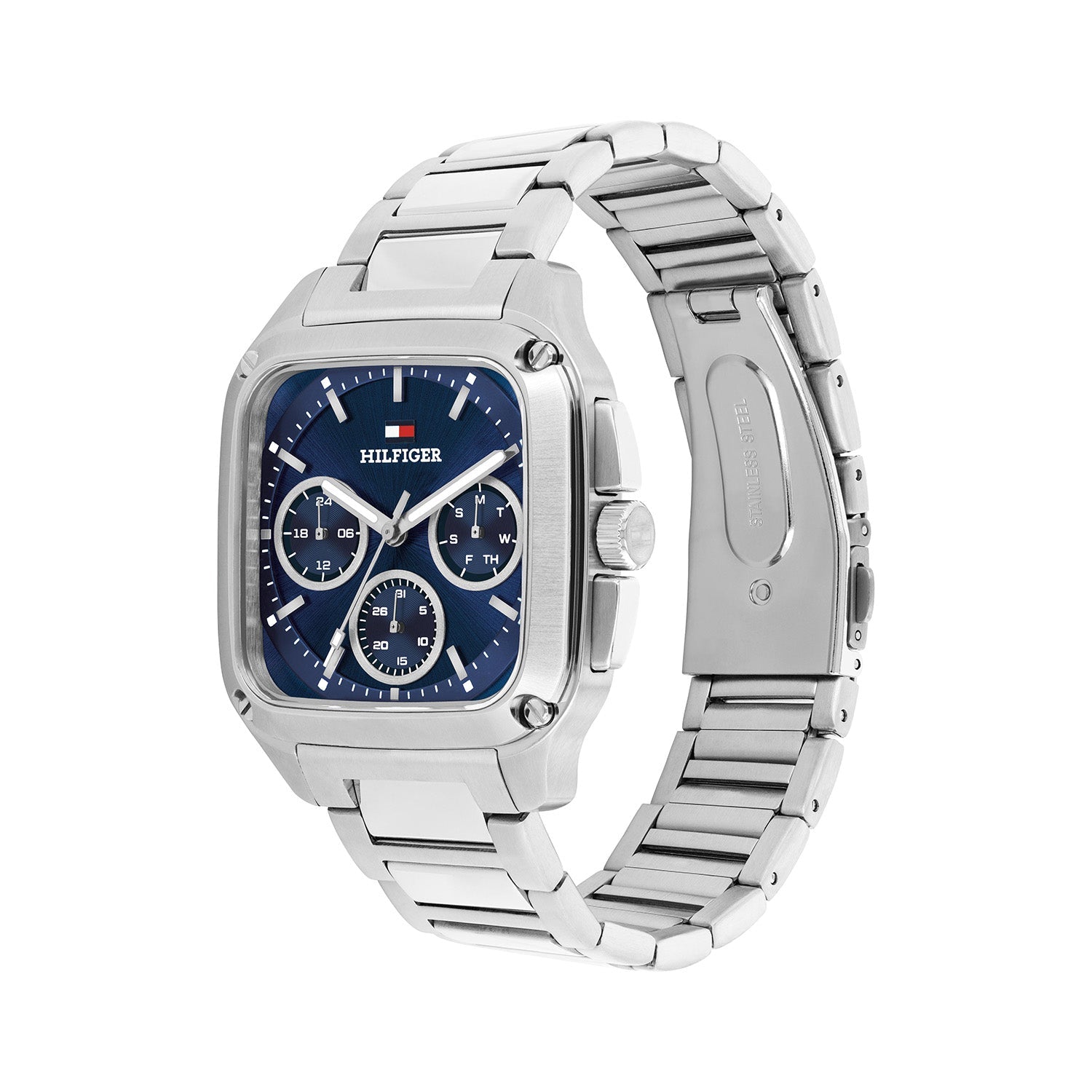 Tommy Hilfiger Zilverkleurig Herenhorloge met Blauwe Wijzerplaat TH1792222 - detailfoto 1