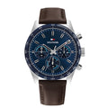 Tommy Hilfiger Hampton Zilverkleurig Herenhorloge met Bruine leren band TH1792276 - productfoto
