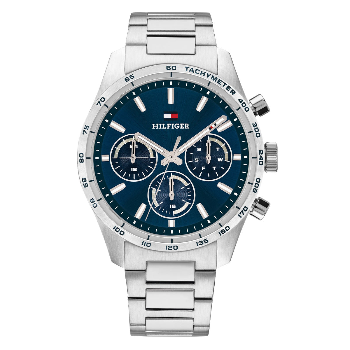 Tommy Hilfiger Hampton Zilverkleurig Herenhorloge met Zilverkleurige stalen band TH1792278 - productfoto