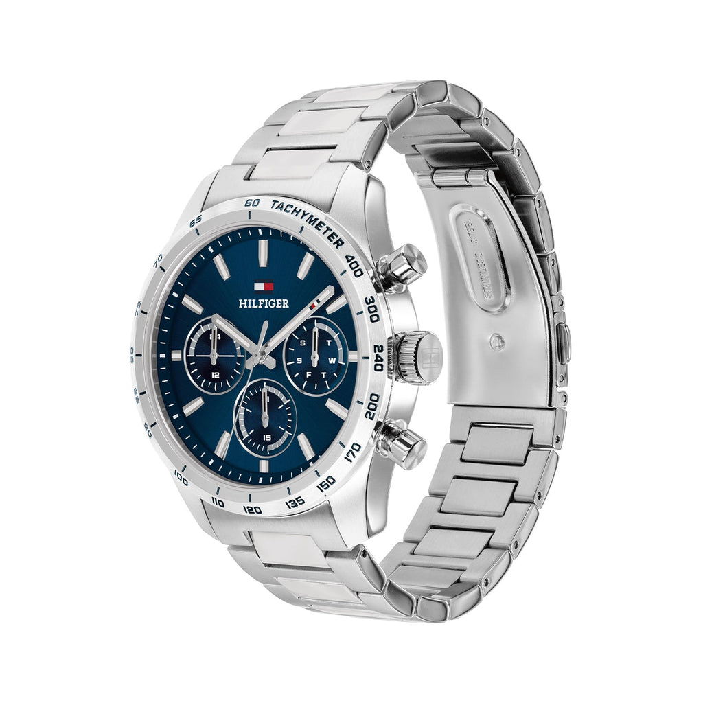 Tommy Hilfiger Hampton Zilverkleurig Herenhorloge met Zilverkleurige stalen band TH1792278 - detailfoto 1