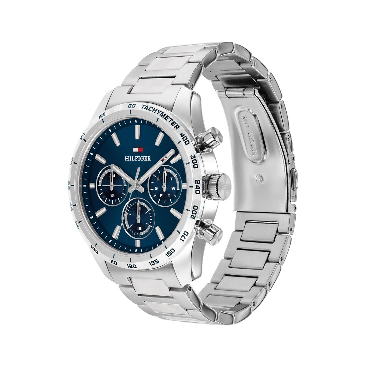 Tommy Hilfiger Hampton Zilverkleurig Herenhorloge met Zilverkleurige stalen band TH1792278 - detailfoto 1