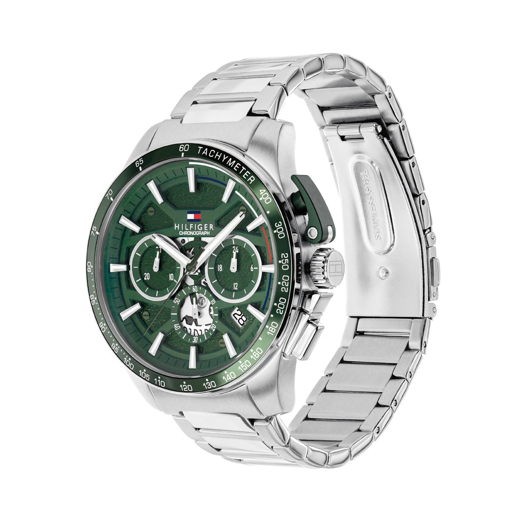 Tommy Hilfiger Bank Zilverkleurig Herenhorloge met Zilverkleurige stalen band TH1792293 - detailfoto 1