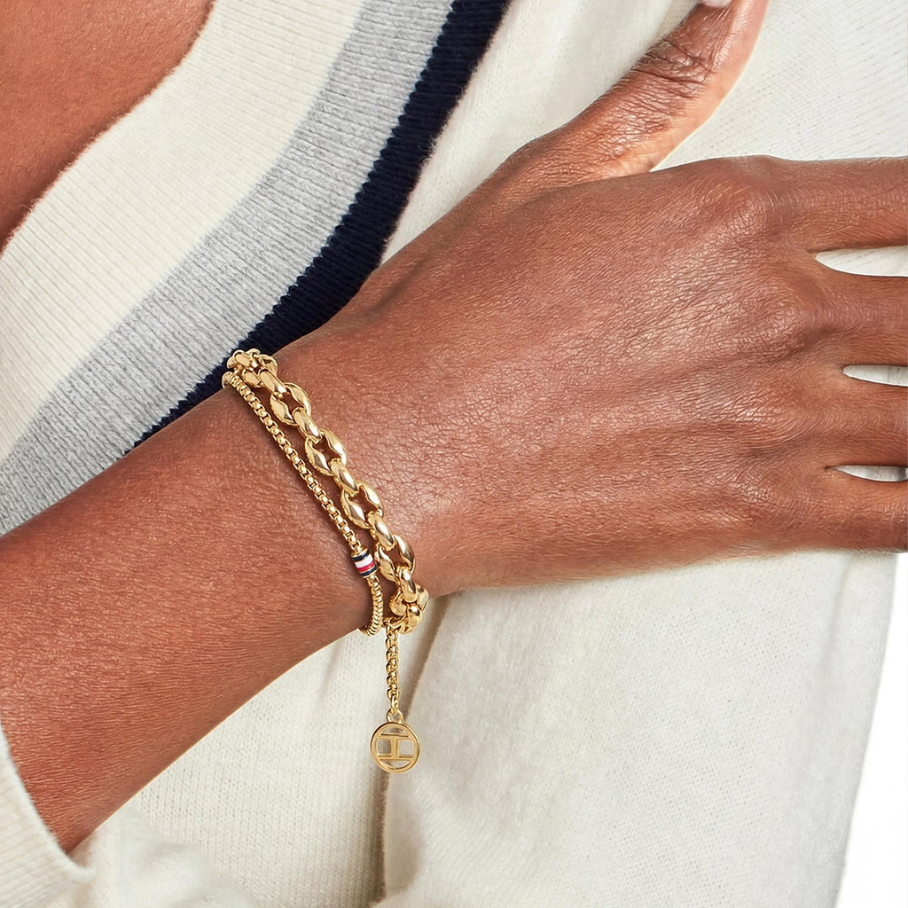Tommy Hilfiger Layering Set Goudkleurige Damesarmband TJ2781083 - detailfoto 1