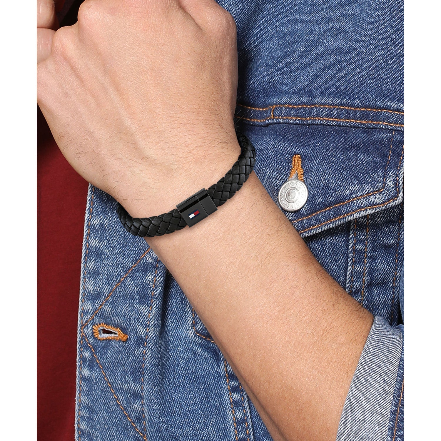 Tommy Hilfiger Zwarte Herenarmband TJ2790331 - detailfoto 1