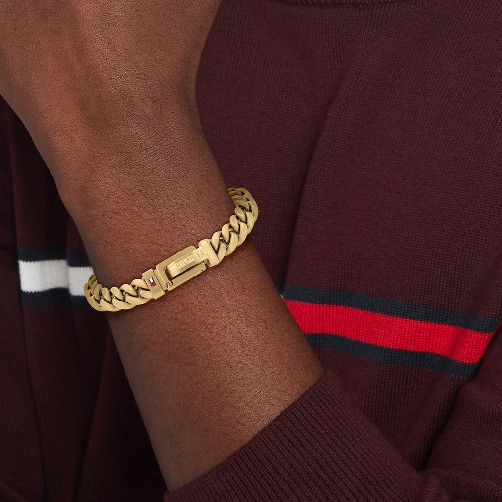 Tommy Hilfiger Goudkleurige Herenarmband TJ2790434 - detailfoto 1
