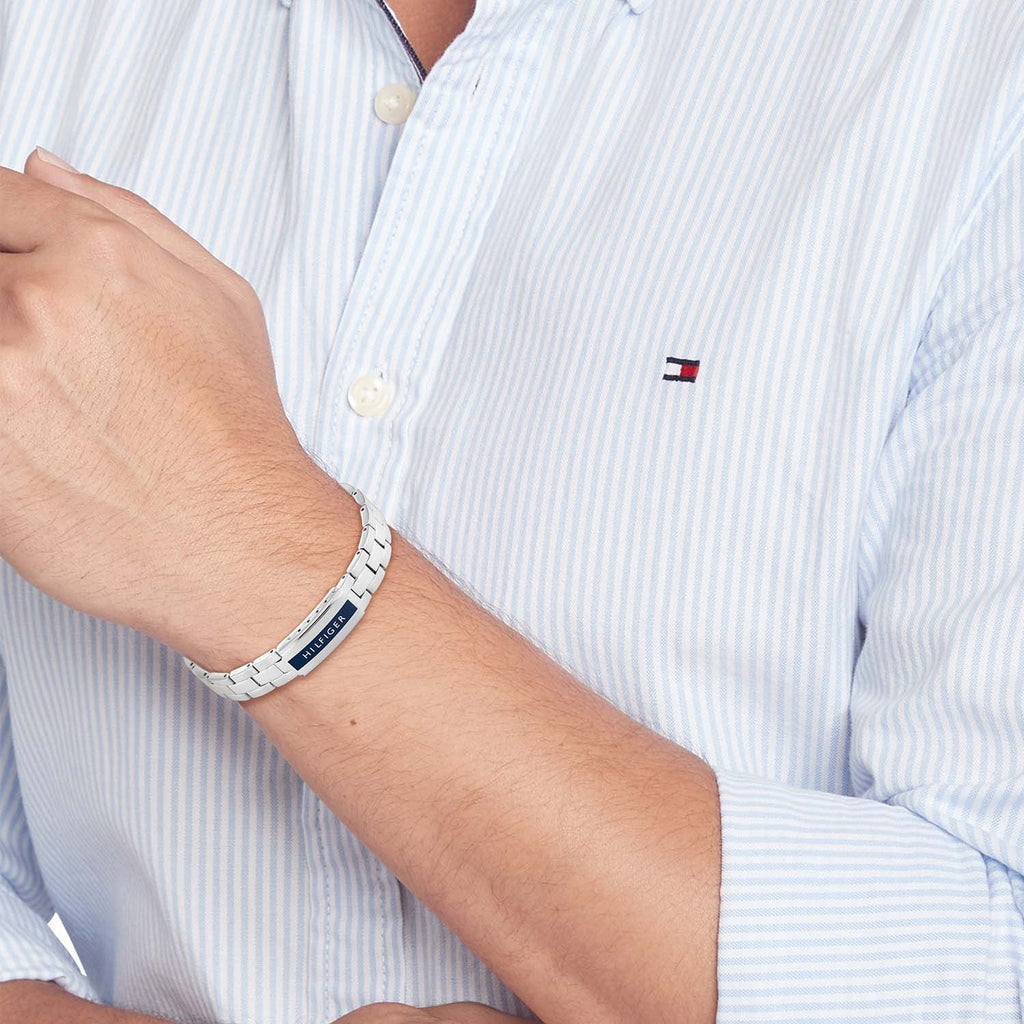 Tommy Hilfiger Zilverkleurige Herenarmband TJ2790485 - detailfoto 1