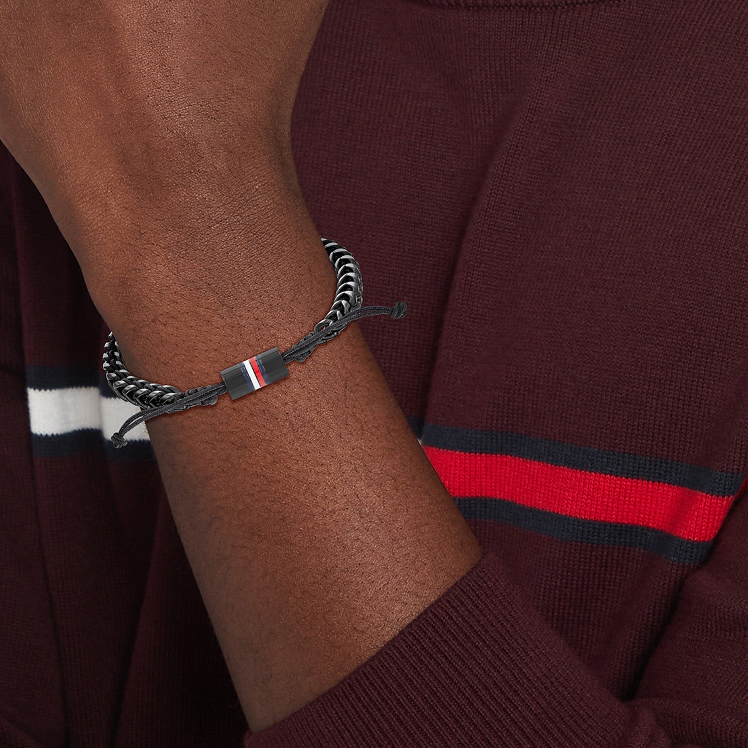 Tommy Hilfiger Zwarte Herenarmband TJ2790513 - detailfoto 1