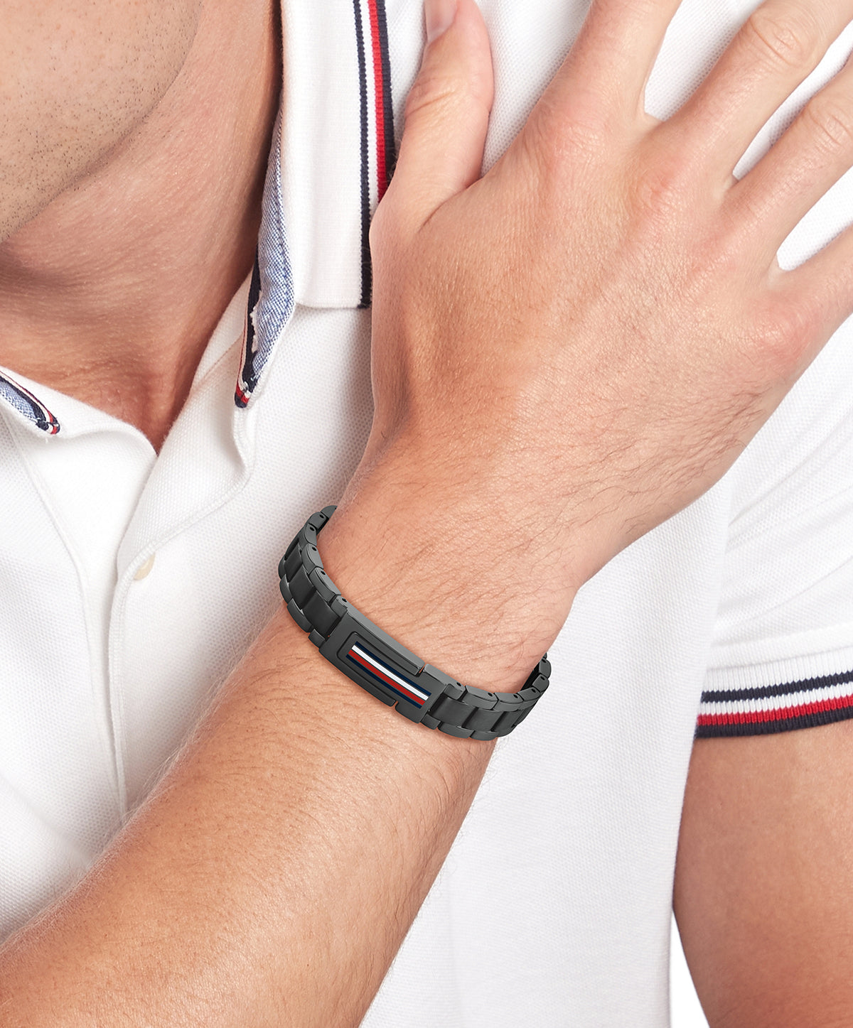 Tommy Hilfiger Zwarte Herenarmband TJ2790597 - detailfoto 1