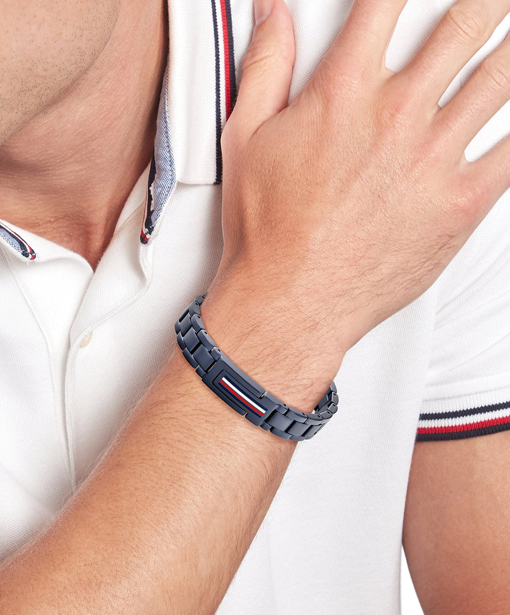 Tommy Hilfiger Blauwe Herenarmband TJ2790598 - detailfoto 1