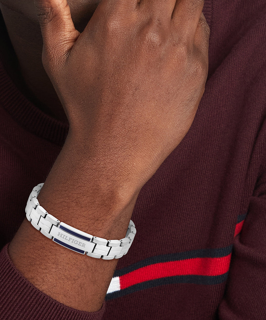 Tommy Hilfiger Zilverkleurige Herenarmband TJ2790600 - detailfoto 1
