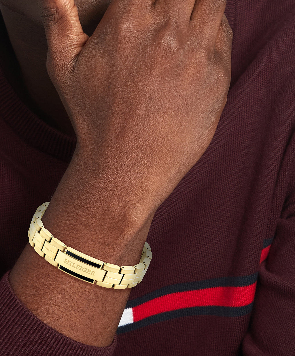 Tommy Hilfiger Goudkleurige Herenarmband TJ2790601 - detailfoto 1