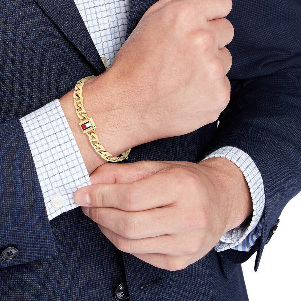 Tommy Hilfiger Goudkleurige Herenarmband TJ2790646S - detailfoto 1