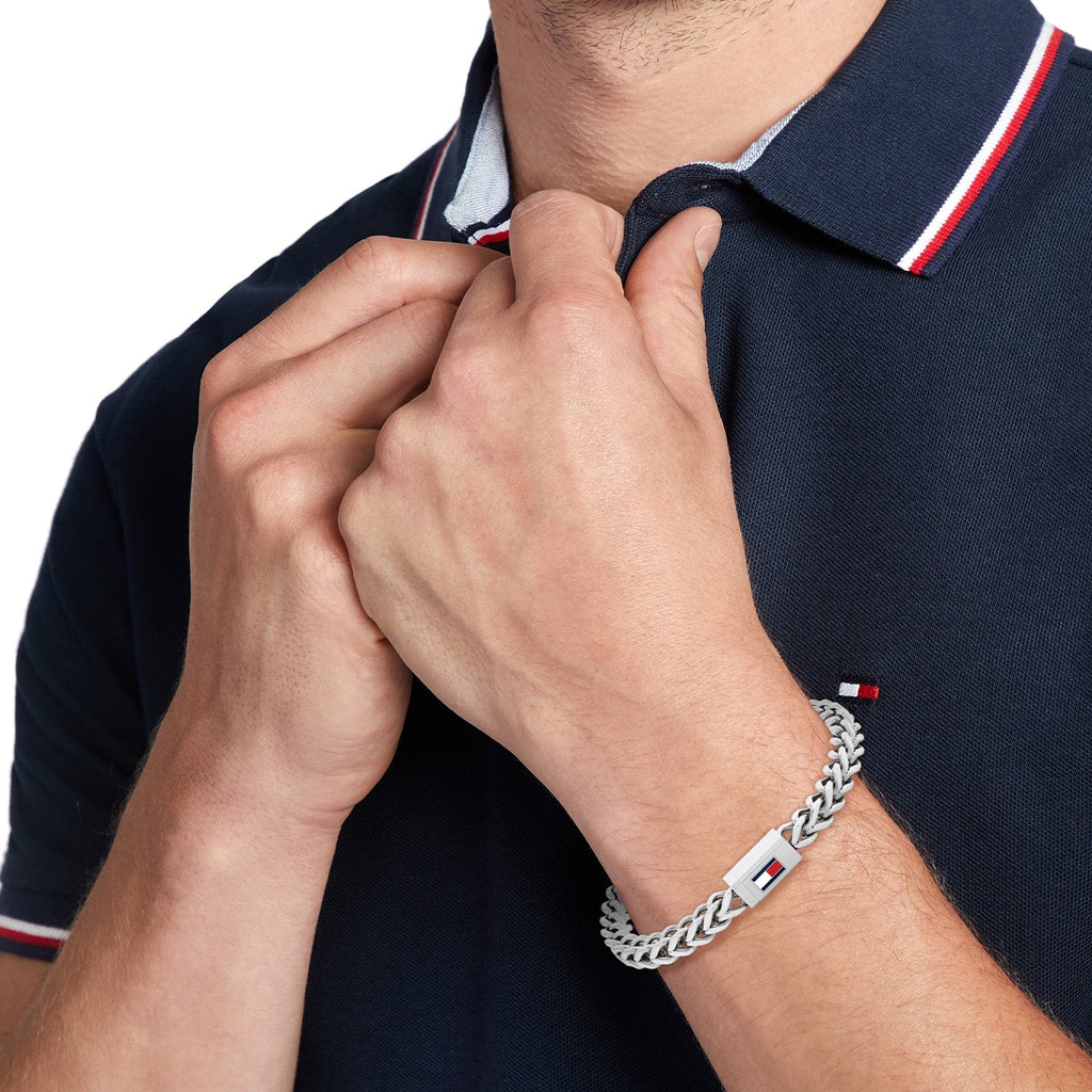 Tommy Hilfiger Zilverkleurige Herenarmband TJ2790647 - detailfoto 1